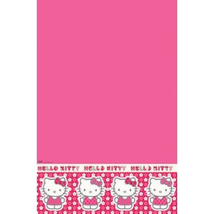 Hello Kitty Pink Plastic Tablecover